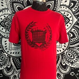 Famous Stars and Straps.  Red Graphic T-Shirt